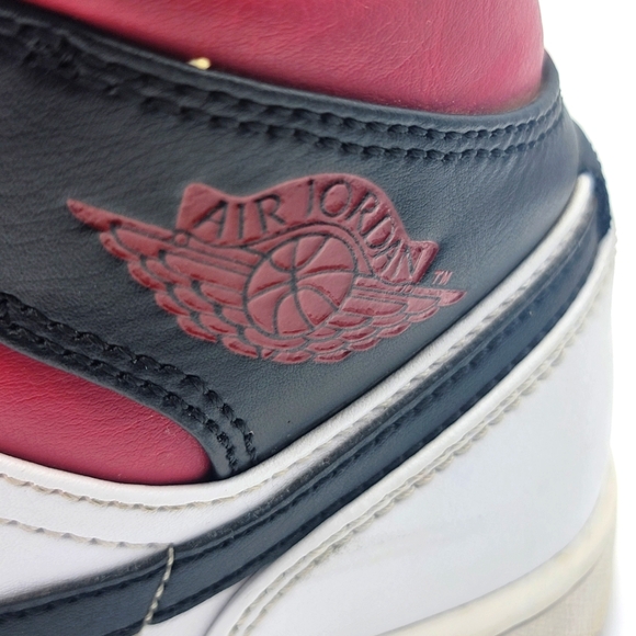 Nike Air Jordan 1 Mid Lace‎ Up  Mens Size 7.5 Women Size 9.0 White Black … main image 4
